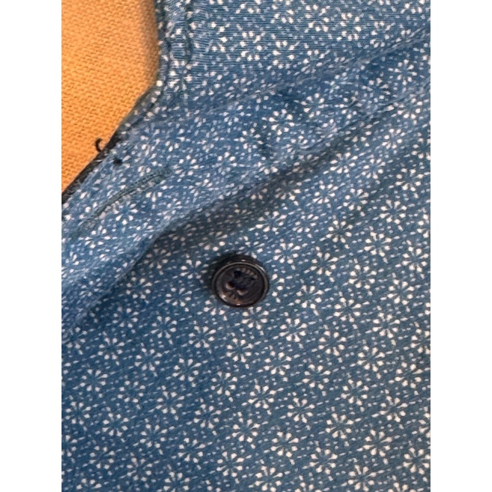 Ted Baker London Button Down Shirt Mens 6/XL Blue Longsleeve Button Down - Picture 5 of 16